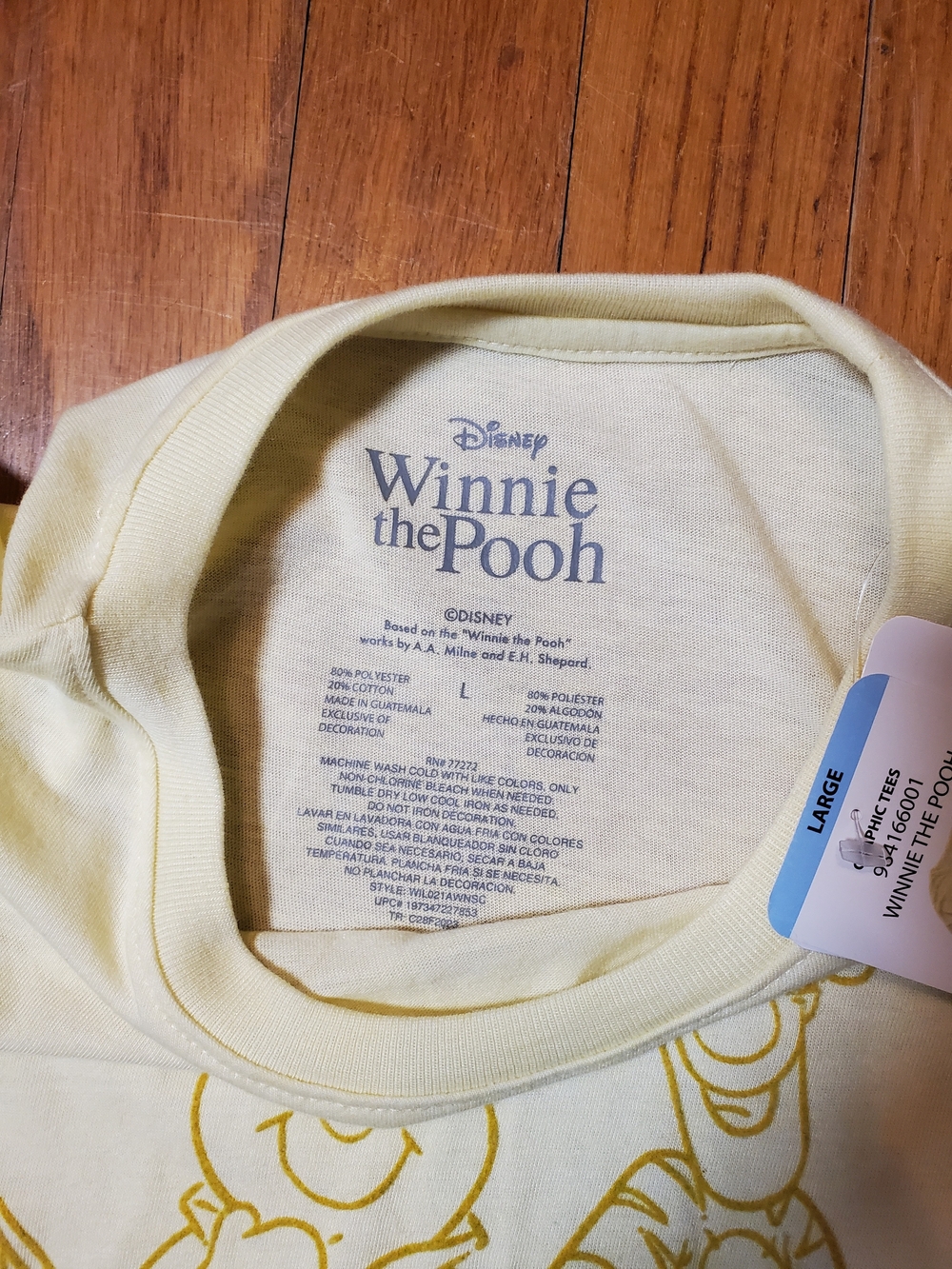 Disney Yellow Winnie the Pooh Line Art Tee - Picture 2 of 8